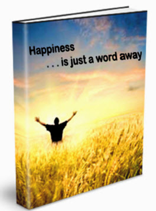 Product picture HAPPINESS . . . IS JUST A WORD AWAY